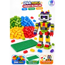 Yıldırım Oyuncak 244 Parça Mikro Yapı Blok ve Tasarım Seti - 12,5X25 cm Blok Tablalı Eğitici Yaratıcı Oyuncak 3+ Yaş