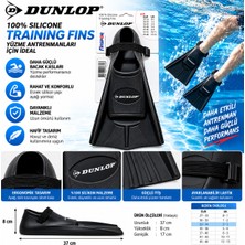 Hardwalk Dunlop 1958 %100 Silikon Kısa Yüzme Paleti 33–34 Numara – Siyah – Havuz Antrenman Paleti