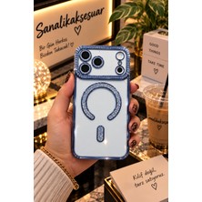 Sanalik Aksesuar Sanalikaksesuar Iphone 17 Pro Max Uyumlu Işıltılı Kristal Taşlı Magsafe Şeffaf Lüks Telefon Kılıfı