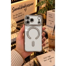 Sanalik Aksesuar Sanalikaksesuar Iphone 17 Pro Max Uyumlu Işıltılı Kristal Taşlı Magsafe Şeffaf Lüks Telefon Kılıfı