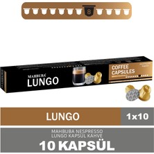 Mahbuba 10'lu Lungo Kapsül %100 Arabica Kahve (Nespresso Uyumlu Alüminyum)