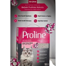 Proline Proli·ne Akti·f Karbon Granüllü Bebek Pudra Kokulu Bentoni·t Kedi· Kumu 10 Lt Kutu