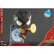 Hot Toys Spider-Man Black And Gold Suit With Magic Shooter Cosbaby (S) Bobble-Head Collectible Figure, 12CM