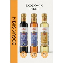 Arı Damlası 3'lü Soğuk Pres Yağ Seti Çörek Otu Susam Keten Tohumu 250 ml x 3