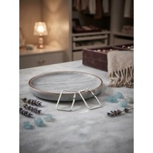 Valanti Art Minimalist Silver Dikdörtgen Halka Küpe