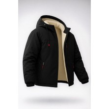 Emay-D Erkek Kalın Su ve Soğuk Geçirmez Kışlık Kürklü Premium Mont