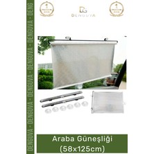 Denguva #otogüneşlik Makaralı Otomatik Yan Cam Arka Cam Güneş Koruyucu Pratik Araba Güneşliği 58X125CM
