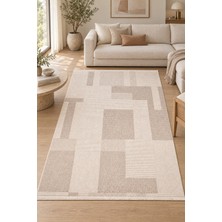 Ally Carpet Oktay Nuvola Vizon Sisal Görünümlü Kaymaz Tabanlı Robot Süpürge Uyumlu Oturma Odası Mutfak Koridor H
