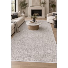 Ally Carpet Kromel Faset Bej Özel Ölçü Salon Koridor Halısı Robot Süpürge Uyumlu Kolay Temizlenebilir Akrilik Yu