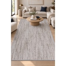 Ally Carpet Peren Gri/vizon Özel Ölçü Salon Oturma Odası Koridor Halısı Robot Süpürge Uyumlu Kolay Temizlenebili