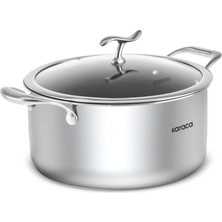 Karaca Plasma Steel 316+ 3Ply Yanmaz Yapışmaz Çelik Tencere 20 cm Fırın Kullanımına Uygun