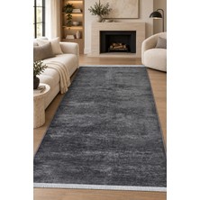 Ally Carpet Kevnar Yonta Antrasit Oturma Odası Koridor Halısı Kaydırmaz Taban Yıkanabilir Robot Süpürge Uyumlu Ö