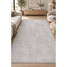 Ally Carpet Sedona Peren Gri Sisal Tarzı Modern Salon Oturma Odası Koridor Halısı Robot Süpürge Uyumlu Kolay Tem