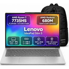 Lenovo Ideapad Slim 5 83J2004STR S1 Amd Ryzen 7 7735HS 16GB Ram 512GB SSD 13.3'' Windows 11 Pro + Snertech Çanta