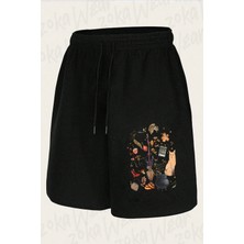 Zoka Wear Unisex Autumn Witch Tasarım Baskılı Şort