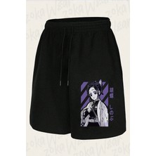 Zoka Wear Unisex Demon Slayer Shinobu Kocho V2 Tasarım Baskılı Şort