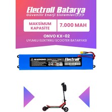 Electroll Onvo Kx-02 Uyumlu Batarya (Maksimum Kapasite) 21.6V 7.000MAH Elektrikli Scooter Bataryası