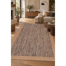 Ally Carpet Vetro Grafen Sisal Görünümlü Kahve Vizon Leke Tutmaz Silinebilir Robot Süpürge Evcil Hayvan Dostu Sa