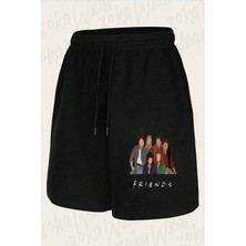 Zoka Wear Unisex Friends, Dizi Tasarım Baskılı Şort