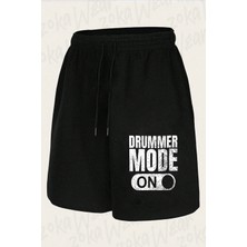 Zoka Wear Unisex Bateri Drummer Mode On Tasarım Baskılı Şort