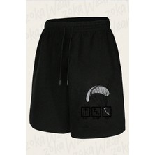 Zoka Wear Unisex Yamaç Paraşütü X2 Tasarım Baskılı Şort
