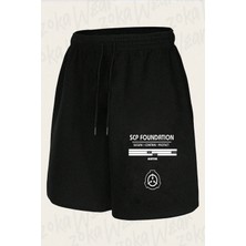 Zoka Wear Unisex Scp Foundation Secure Contain Tasarım Baskılı Şort