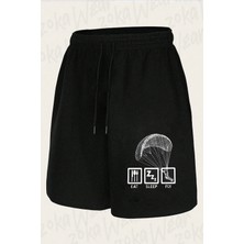 Zoka Wear Unisex Yamaç Paraşütü V1 Tasarım Baskılı Şort