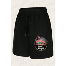 Zoka Wear Unisex Pink Floyd V17 Tasarım Baskılı Şort