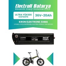Electroll Kron Elektrone Zuma Uyumlu Batarya (Ultra Yüksek Kapasite) 36V 20AH Güçlendirilmiş Elektrikli Bisiklet Bataryası