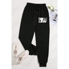 Zoka Wear Unisex Aesthetic Anime Eyes Baskılı Eşofman Altı