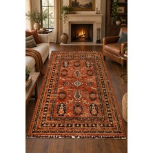 Ally Carpet Gahane Efnan Kiremit Oturma Odası Salon Robot Süpürge Uyumlu Saçaklı Kilim Dokulu Nostaljik Kolay Te