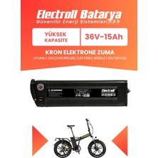 Electroll Kron Elektrone Zuma Uyumlu Batarya (Yüksek Kapasite) 36V 15AH Güçlendirilmiş Elektrikli Bisiklet Bataryası