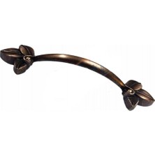 Efnaz Style Dekoratif Zamak Yaprak Kulp - 96MM, Eskitme, 100 Adet