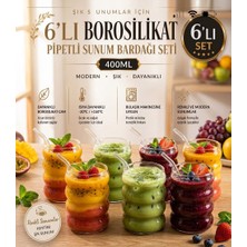 Work Pasaj 6 Lı Borosilikat Pipetli Sunum Bardağı Seti