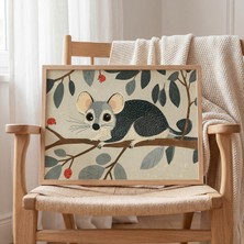 Domirus Minik Lemur Çocuk Odası Posteri Ahşap Çerçeveli Tablo Duvar Dekorasyonu