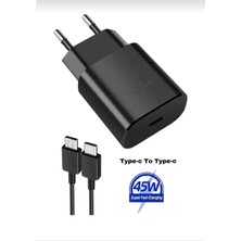 Özmen Samsung Uyumlu Galaxy S22 Ultra - S23 Ultra - S24 - S24 Ultra 45W Type-C Süper Hızlı Şarj Cihazı