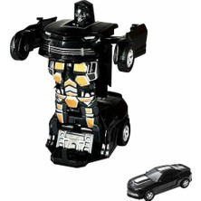 PopŞeker Robota Dönüşen Araba | 3+ Yaş | 1:32 Ölçekli Camaro Sürtmeli Araba (13 Cm)