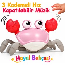 Hayal Bahçesi Emeklemeye Yardımcı 3 Hız Kademeli Kapatıp Açılabilen Müzikli Sensörlü Şarjlı Yengeç Oyuncak