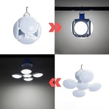 Bakgelal Katlanabilir Güneş Enerjili Kamp Lambası | Solar Şarjlı 5 Panel LED Işıklı 3 Mod | Askılı ve Taşınabilir Aydınlatma Çözümü Kamp Feneri