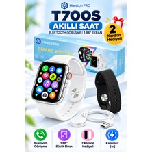 Leerfei T700S 1.86 Inc IPS Ekranlı Bluetooth Görüşmeli Türkçe Akıllı Saat – Çift Kordon Kablosuz Manyetik Şa