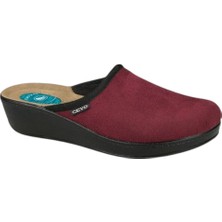 Ceyo 9932 Bordo Kadın Anatomik Jel Taban Ev Içi Terlik