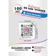 Woisco 100 Adet Instagram Yapışkanlı Etiketi Sticker - Kişiye Özel Isim Etiket - Plastik Parlak Etiket - Suya Dayanıklı (3.5x3.5cm) Düz