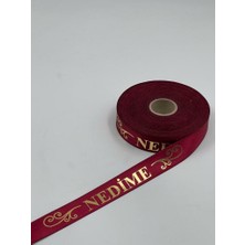Luord-Store Nedime Baskılı Kol Kurdelesi - Kırmızı - 50 Metre