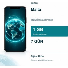 Luord-Store Malta Esim Internet Paketi 1 GB 7 Gün