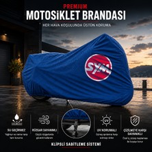 AUTO SOFT Sym Hd Evo 200 Mavi Motosiklet Branda Su Geçirmez Motor Branda