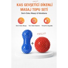 2'si Bir Arada Kas Gevşetici Dikenli Masaj Topu Seti – Derin Doku Masajı, Nokta Terapisi, Spor ve Fizik Tedavi