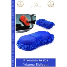 Denguva #eldiven Mikrofiber Çizmez Oto Bakım Lüks Köpüklü Yumuşak Süngerli Premium Araba Yıkama Eldiveni