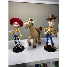 Axelon Toy Story Figür Seti Woody Buzz Lightyear Jessie Bullseye 4'lü Dekoratif Karakter Seti