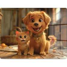 Reflexa Cam Kesme Tahtası Yavru Kedi Köpek Desenli Çok Amaçlı 40X30 cm