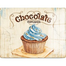 Reflexa Cam Kesme Tahtası Cupcake Desenli Çok Amaçlı 40X30 cm